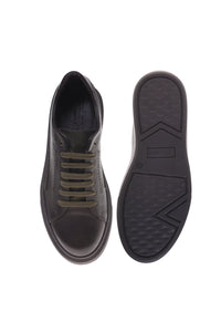 Thumbnail for Baldinini Trainer in dark brown printed leather im Sale
