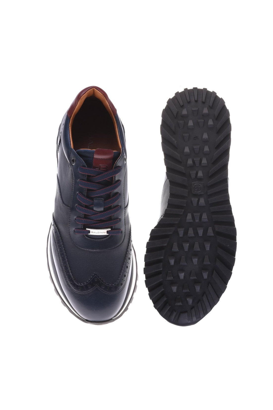 Baldinini Blue leather trainers im Sale