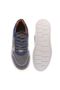 Thumbnail for Baldinini Trainer in blue and grey leather and suede im Sale