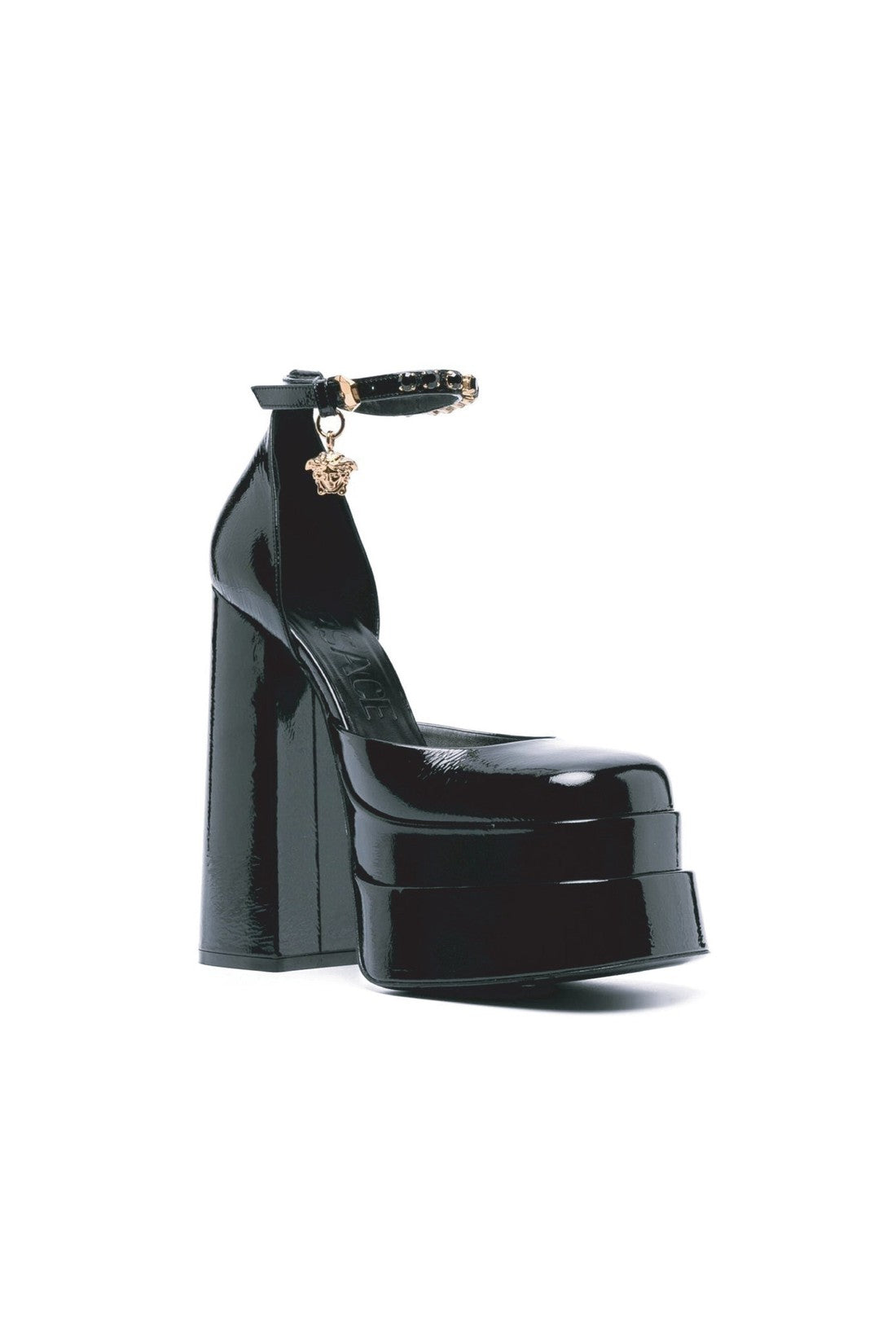Versace Leather Platform Sandals on sale