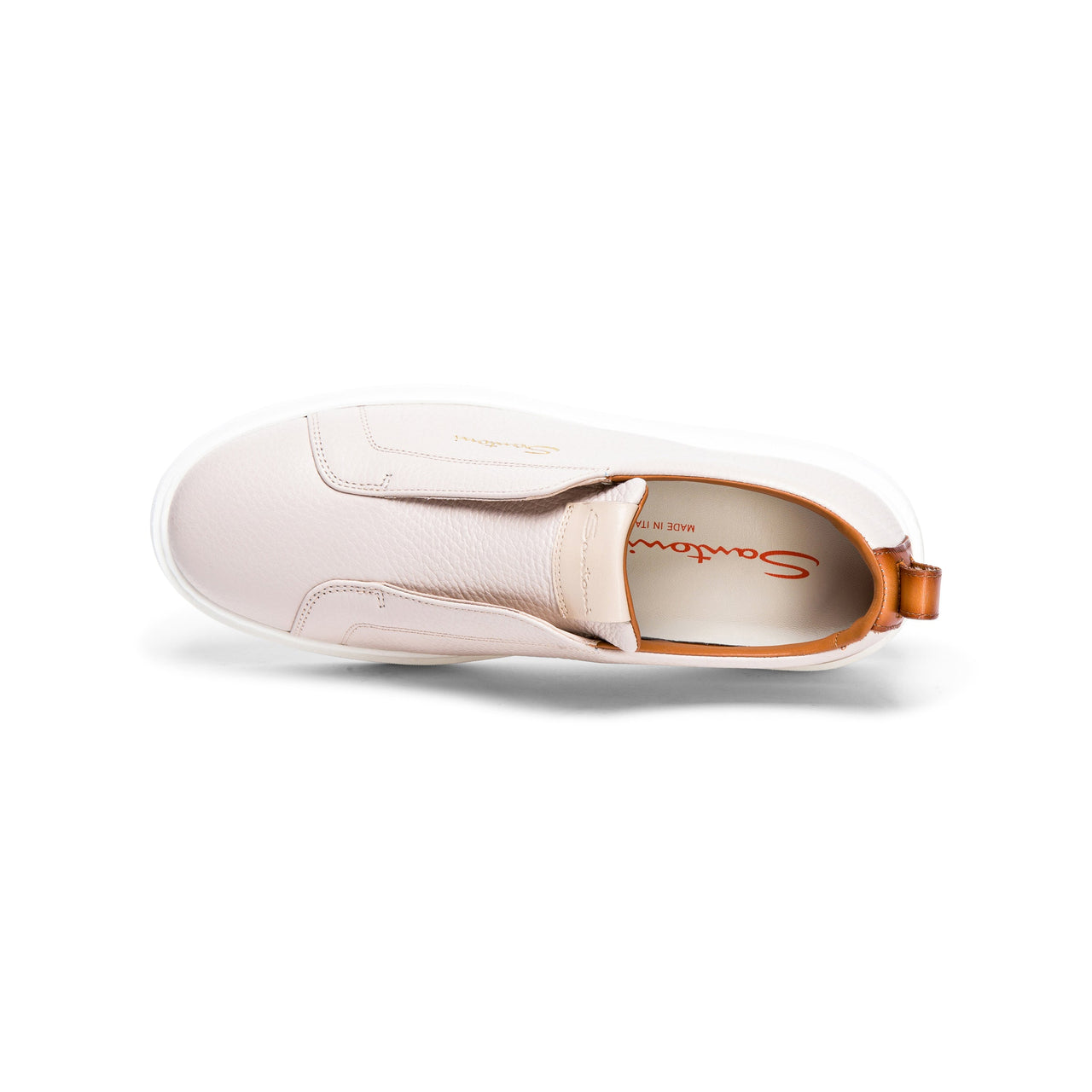 Santoni Women's leather slip-on sneakers on sale