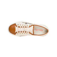 Thumbnail for Santoni Women's brown leather and canvas sneakers on sale