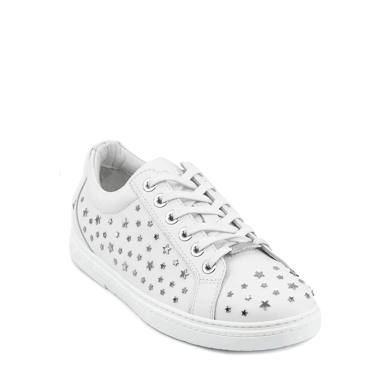 Jimmy Choo Cash Star Leather Sneakers im Sale